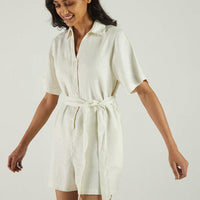 Barefoot in the Park Romper in Off-white -COL - Stella Carakasi