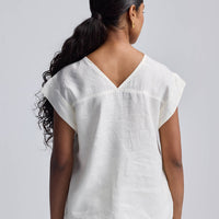 Boxy Top with Embroidered Lace Detail -COL - Stella Carakasi