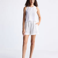 Button Back Embroidered Crop Top -COL - Stella Carakasi