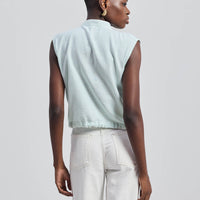 Button-down Shirt with Waist Drawstring in Stripes -COL - Stella Carakasi