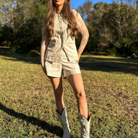 Cotton Tweed Vest Jacket Set in Cream -COL - Stella Carakasi