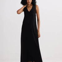 Crossed in Chic Sleeveless Maxi Dress in Black - Stella Carakasi