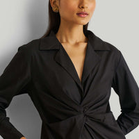 Front Twist Dress in Black -COL - Stella Carakasi