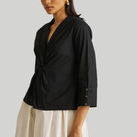 Front Twist Top in Black -COL - Stella Carakasi