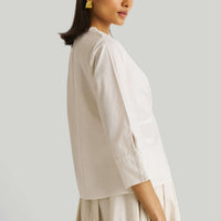Front Twist Top in White -COL - Stella Carakasi