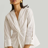 Front Twist Top in White -COL - Stella Carakasi