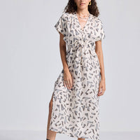 Gathered Maxi Dress with Side Slits in Mosaic -COL - Stella Carakasi
