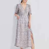 Maxi Wrap Floral dress in Vintage Vines -COL - Stella Carakasi