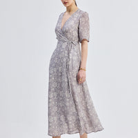 Maxi Wrap Floral dress in Vintage Vines -COL - Stella Carakasi