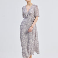 Maxi Wrap Floral dress in Vintage Vines -COL - Stella Carakasi