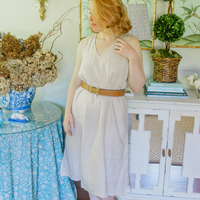 Reading Tea Leaves Dress in Neutral Beige - Stella Carakasi