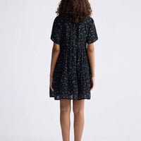 Floral Short Tiered Dress in Dark Blue -COL - Stella Carakasi