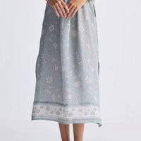 Gathered Maxi Dress in Sage Green -COL - Stella Carakasi