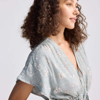Gathered Maxi Dress in Sage Green -COL - Stella Carakasi