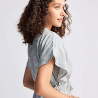 Gathered Maxi Dress in Sage Green -COL - Stella Carakasi