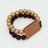 Peach Bar and Bead Bracelet -COL - Stella Carakasi