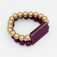 Purple Bar and Bead Bracelet -COL - Stella Carakasi