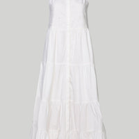 Sleeveless embroidered tiered maxi dress -COL