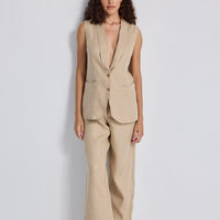 Sleeveless Hemp Jacket Set -COL - Stella Carakasi