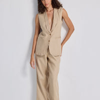 Sleeveless Hemp Jacket Set -COL - Stella Carakasi