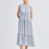 The Perfect Resort Floral Maxi in Periwinkle Blue - Stella Carakasi