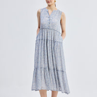 The Perfect Resort Floral Maxi in Periwinkle Blue - Stella Carakasi