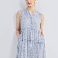 The Perfect Resort Floral Maxi in Periwinkle Blue - Stella Carakasi