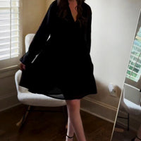V-neck Tiered Dress -COL