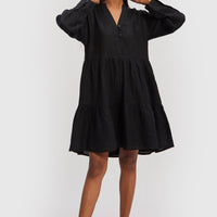 V-neck Tiered Dress -COL