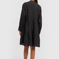 V-neck Tiered Dress -COL