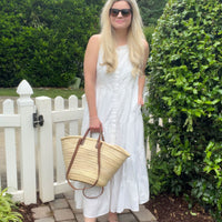 Sleeveless embroidered tiered maxi dress -COL