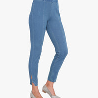 Criss Cross Denim Knit Leggings