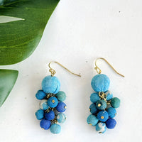 Kantha Dangle Clusters Earrings