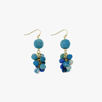 Kantha Dangle Clusters Earrings