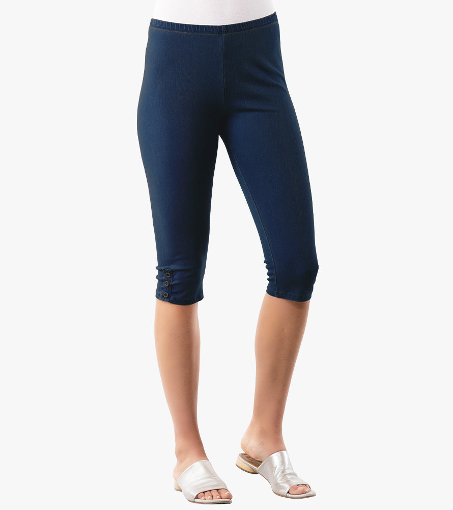 Denim Knit Second Nature Capris, Stella Carakasi