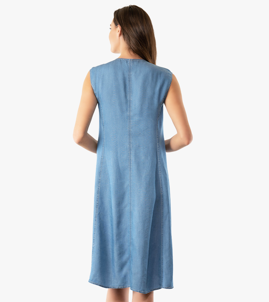 Free And Easy Dress Stella Carakasi Tencel Denim Sustainable Dress
