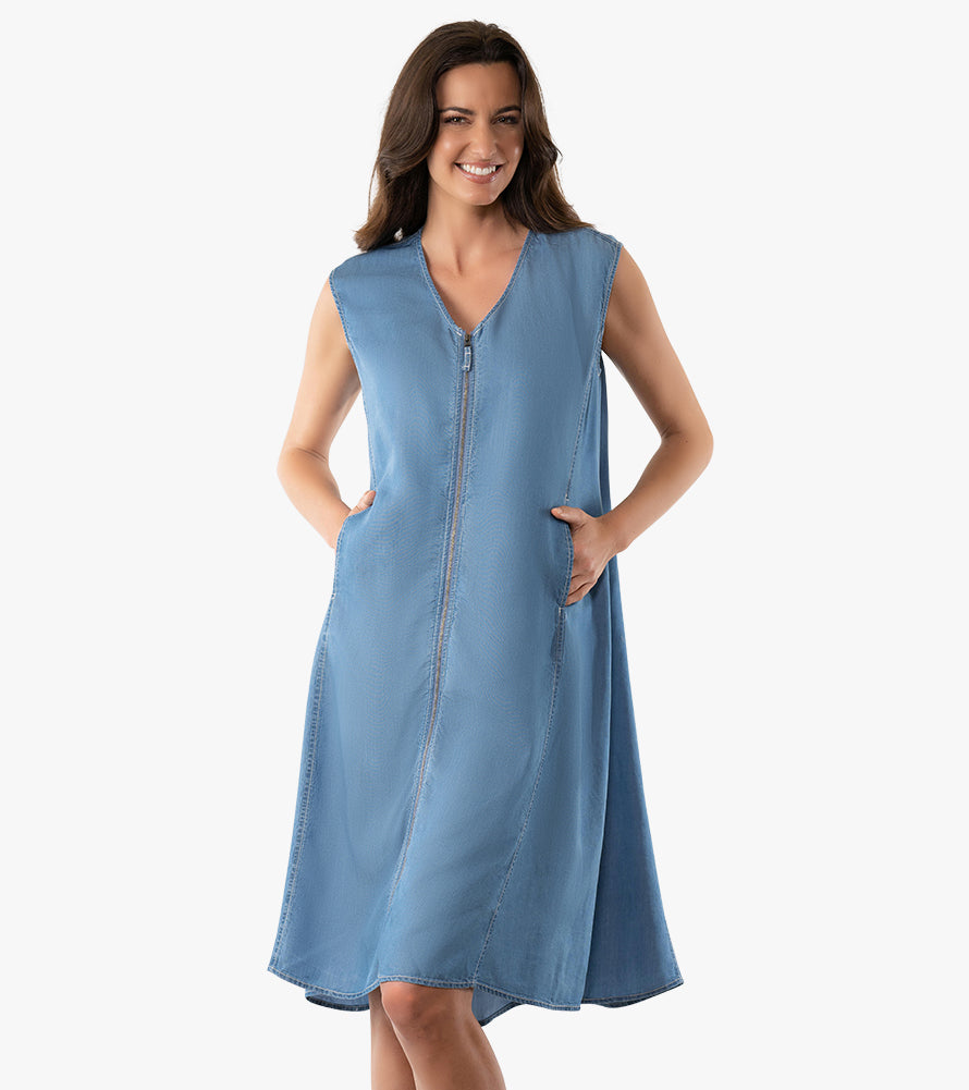 Free And Easy Dress Stella Carakasi Tencel Denim Sustainable Dress