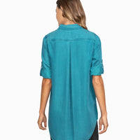 Washed Indigo Tunic | Stella Carakasi | Tencel Denim | Sustainable Top