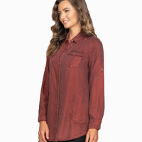 Washed Indigo Tunic | Stella Carakasi | Tencel Denim | Sustainable Tops