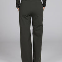 High Waist Wide Leg Pant, Loden Green -COL
