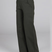 High Waist Wide Leg Pant, Loden Green -COL
