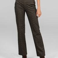 Nina Straight Leg Pant, Herringbone Camel -COL