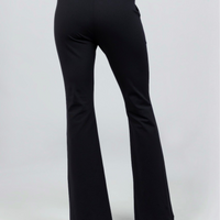 Victoria High Waist Flare Pant, Black Ponte - COL