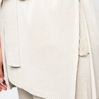 Melinda Belted Dropped Shoulder Cardigan, Beige -COL
