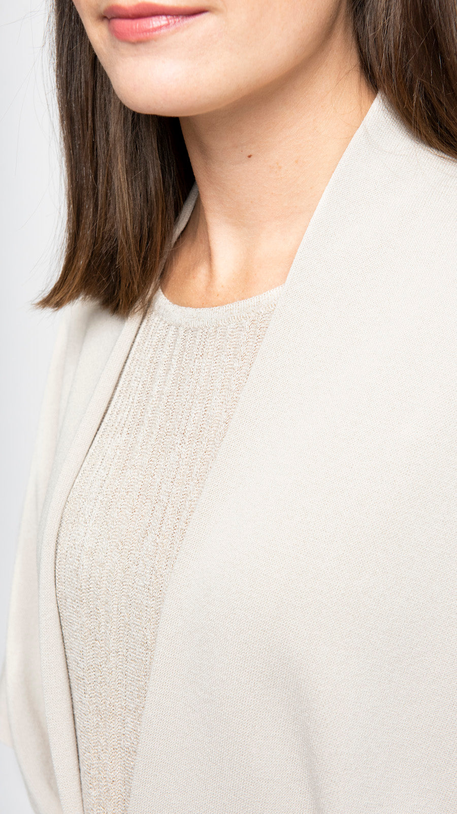 Melinda Belted Dropped Shoulder Cardigan, Beige -COL