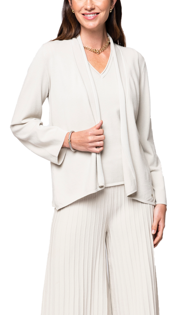 Amy Shawl Collar Cardigan, Beige -COL