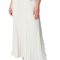 Geraldina Pleated-Knit Maxi Skirt, Beige -COL