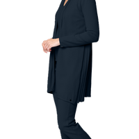 Amely Shawl Collar Mid-Length Cardigan, Dark Navy -COL