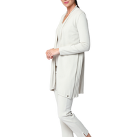 Amely Shawl Collar Mid-Length Cardigan, Beige -COL