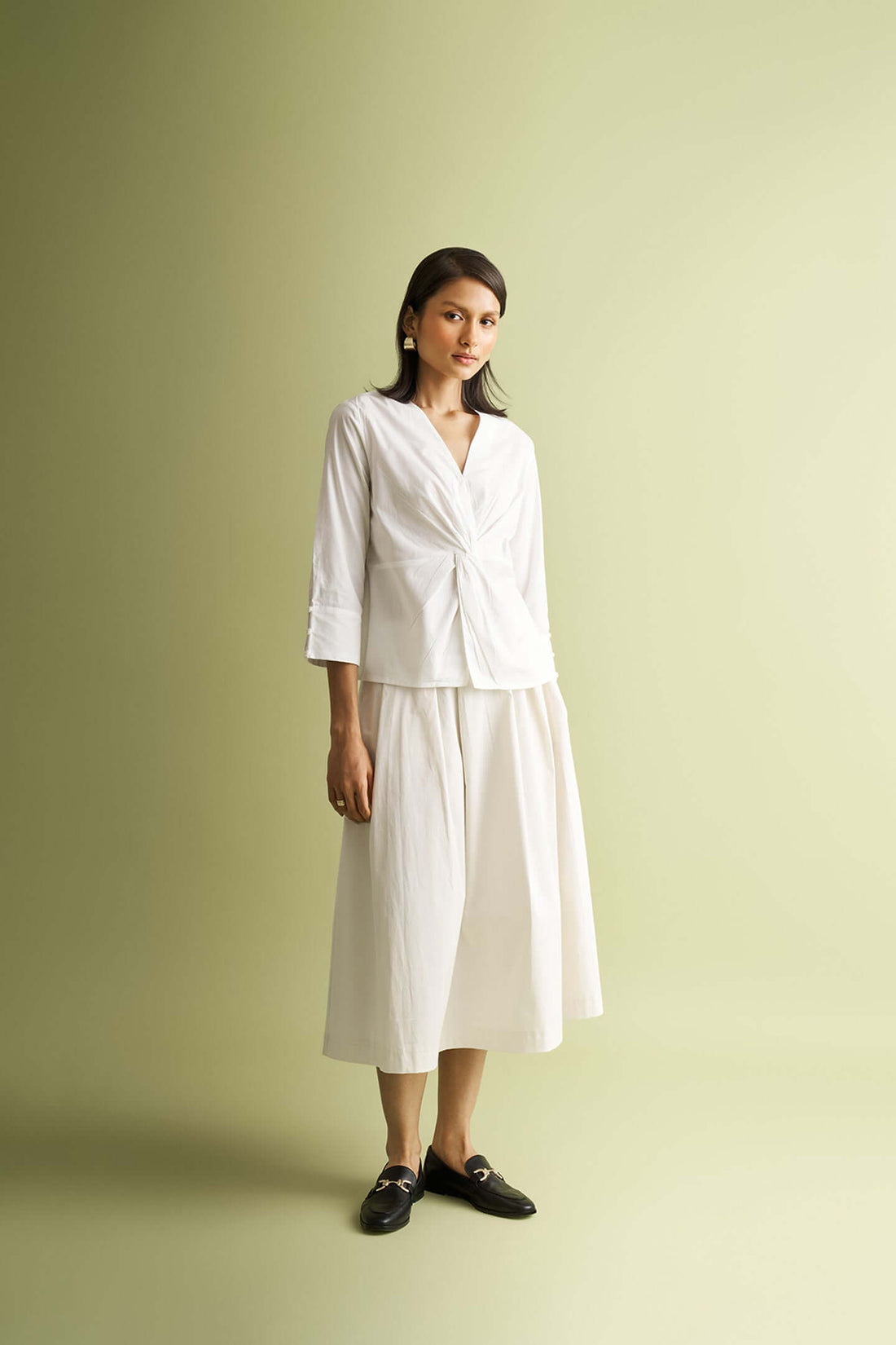 Front Twist Top in White -COL - Stella Carakasi